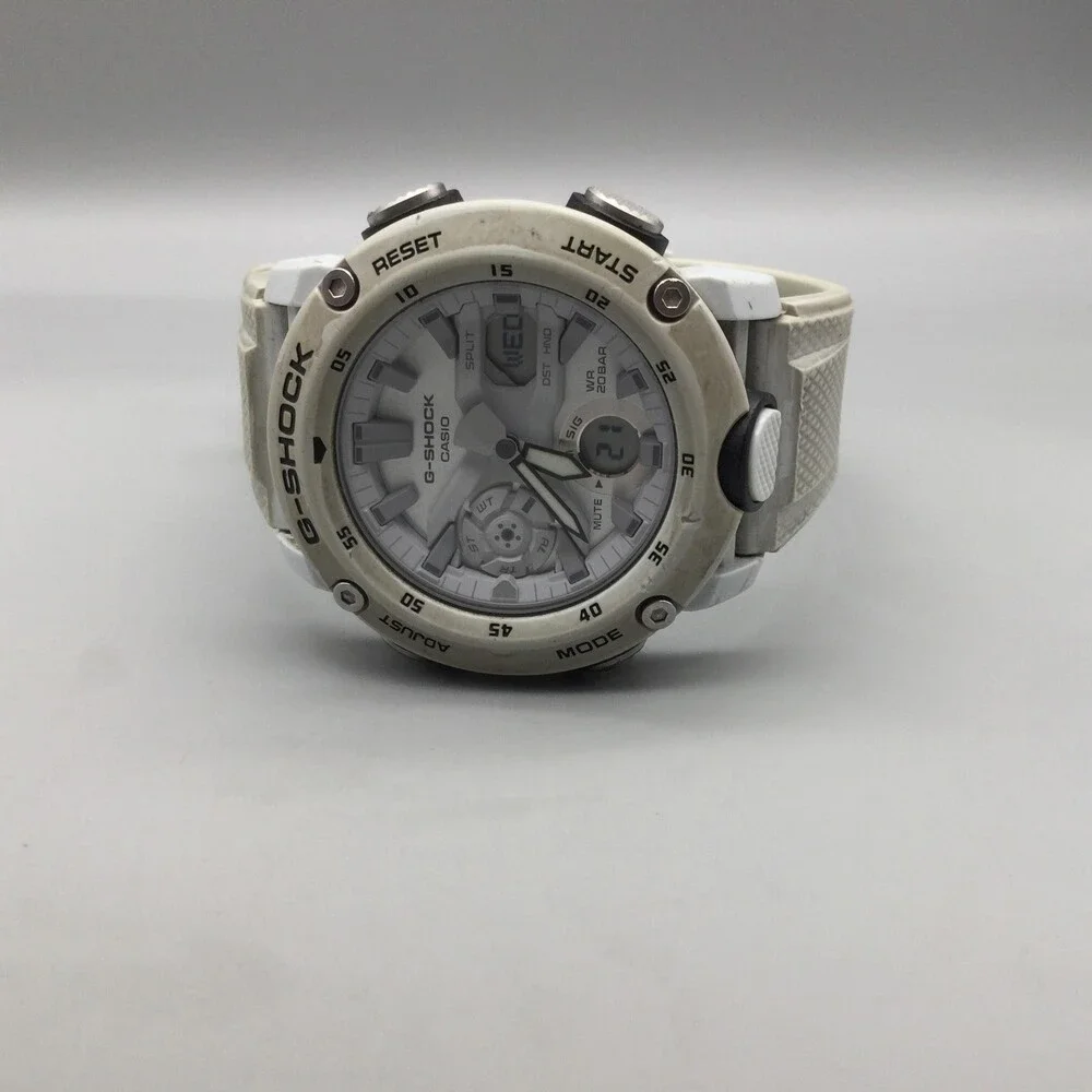Casio G-SHOCK 5590 GA-2000 Mens Watch 46mm White Carbon Core New Battery